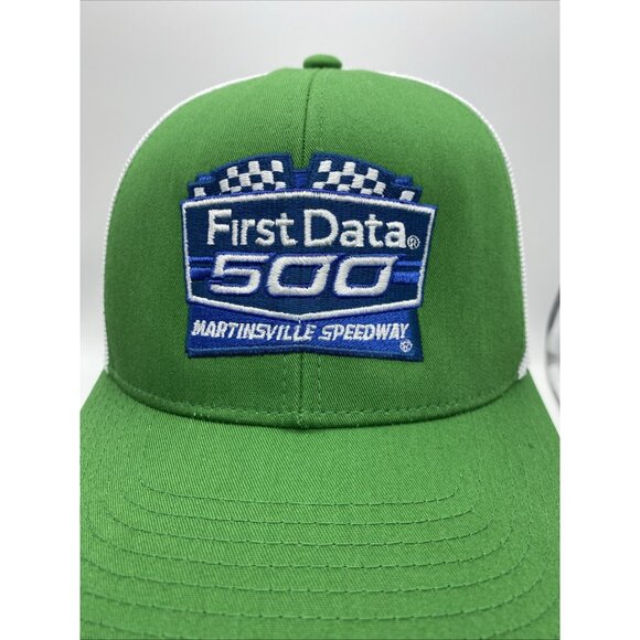 First Data 500 Green White Cap Trucker Hat Snap-back 42 Martinsville Speedway - Picture 2 of 9